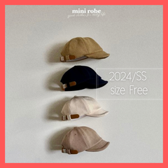 【即納】韓国人気ブランド minirobe 2024 春夏新作  キャップ 帽子 韓国子供服  韓国キッズ おしゃれ お洒落 子供服 春服 80サイズ Sサイズ シンプル ユニセックス 【送料無料】【新品】