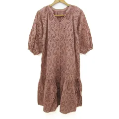 ナイスクラップ ワンピース トップス 七分袖 レース EVERY.VERY レディース Fサイズ ピンク NICE CLAUP 【中古】