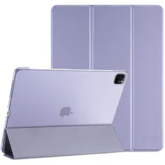 【在庫処分】スリム 三つ折り 2018）、 スタンド 2020 2021 スマートカバー 第6/5/4/3世代に適用（2022 ケース Pencilのペアリングと充電に対応 12.9 - Pro iPad ライトパープル ProCase