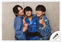【中古】生写真(ジャニーズ) 少年忍者/安嶋秀生・内村颯太・深田竜生/横型・上半身/「サマステライブ THE FUTURE」グッズオフショット/公式生写真