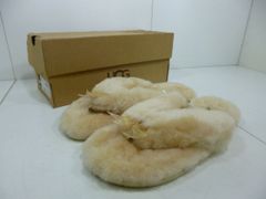 UGG アグ フラッフ フリップ フロップ ムートン サンダル W FLUFF FLIP FLOP Ⅱ US:8 25.0cm 定価9,450円