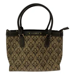 PATRICK COX パトリックコックス 総柄ハンドバッグ/ベージュ×ブラウン