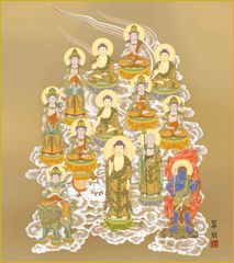 行事絵色紙4枚セット-仏画特選
