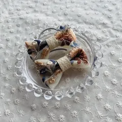 𝒩𝑜.17 インド刺繍 リボンヘアゴム 【キッズ ベビー】