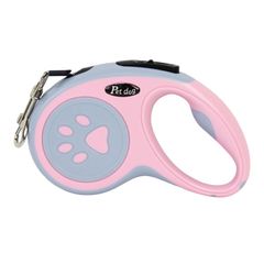 犬猫などペット牽引ロープ【ピンク】5メートル