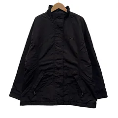 90s ナイキ NIKE 中綿ダウンジャケット Lサイズ 銀タグ ナイロンジャケット アウター 中綿ダウン スポーツウェア ブルゾン ジャンパー スウォッシュ ブラック 黒 古着 X059