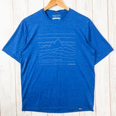 【Men's S ブルー系】 Patagonia ( パタゴニア ) キャプリーン クール デイリー グラフィック シャツ ポリエステル International Men's  化繊 ショートスリーブTシャツ クルーネック インナー シャ
