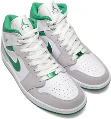 [ナイキ] エア ジョーダン 1 ミッド SE AIR JORDAN 1 MID SE ホワイト/グレー/グリーン DC7294-103 28.0cm [ホワイト/グレー/グリーン] [28.0 cm]