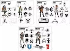 [중고] 씰 스티커 B. 집합 데칼 스티커 3장 세트 [Apex Legends]