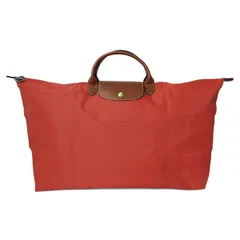 新品 ロンシャン LONGCHAMP ハンドバッグ ル プリアージュ トラベルバッグ Mサイズ トマト