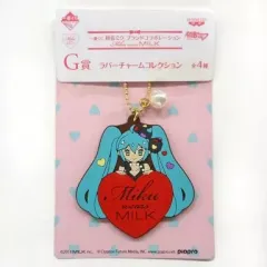 【中古】キーホルダー・マスコット(キャラクター) 初音ミク(ハート/レッド) ラバーチャームコレクション 「一番くじ 初音ミク ブランドコラボレーション MIKU wears MILK」 G賞