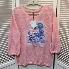 未使用☆Rodeo Crowns ロデオクラウンズ コットンセーター FREE ピンク