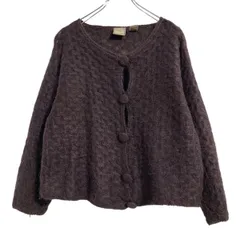 Boundary Waters モヘア混 ニット セーター カーディガン レディース M ブラウン 古着卸 アメリカ仕入 a610-6430