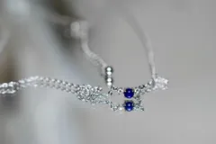 NK51 美品 ミニ ラピスラズリ 青金石 ネックレス 金属アレルギー対応