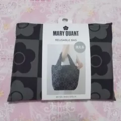 マリークワント MARY QUANT 洗えるエコバッグ REUSABLE BAG・ブラック