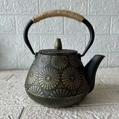❤️新品未使用❤️ 訳あり 鉄瓶 鉄器 南部鉄器 急須 IH直火 鉄分 南部鉄器 鉄瓶兼用急須5型 新アラレ - Shimanuki Online Shop