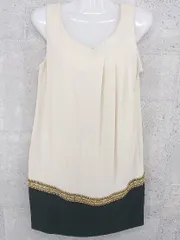 ◇ DIAGRAM GRACE CONTINENTAL ノースリーブ ミニ ワンピース サイズ36 アイボリー系 ブラック レディース 【中古】 【1002801074197】