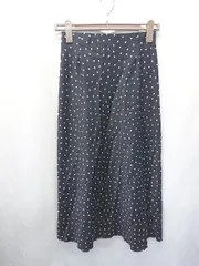 ◇ ⊂ Spick & Span スピック＆スパン 水玉 ドット ロング丈 フレア スカート 表記なし ネイビー レディース E  【1506250002713】