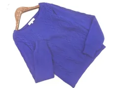 NATURAL BEAUTY BASIC ナチュラルビューティーベーシック ケーブル編み ニット セーター sizeM/青 ◇■ レディース