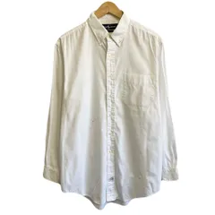 Ralph Lauren ラルフローレン コットンシャツ ボタンダウンシャツ ポケット付き 無地 長袖シャツ 白 XL程度 No.U021