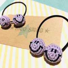 ニコちゃんヘアゴム　2個セット