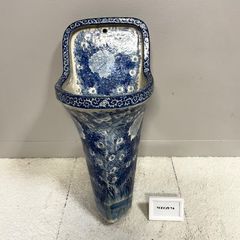 レトロ 染付 和式便器 アンティーク 陶器 明治時代 Yahoo!オークション - 【レトロ 希少】 染付 古便器 和式 陶器製
