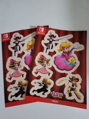 ニンテンドーショップ　プリンセスピーチShowtime　ステッカー　2枚