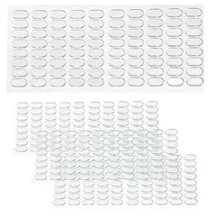 【特価商品】粘着テープ 固定シール 両面シール フィギュア転倒防止 コレクション固定用 強力 滑り止め 透明 13*8*1mm 剥がせる 240枚 あと残らない 3シート 両面テープ (楕円形) フィギュア固定用