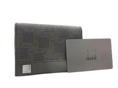 美品✨ ダンヒル 長財布 ティーエイト ロゴ金具 総柄 ブラウン レザー