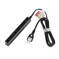 【在庫処分】(ELPA) 耐雷スリム回転タップ 電源タップ エルパ 延長コード 2ｍ 4個口 WBS-SL402SB(BK)