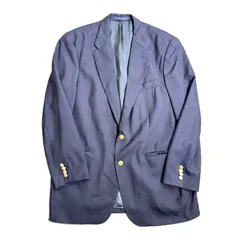 80-90s PoloUniversityClub by RalphLauren　カナダ製　紺ブレザーメンズ　金ボタン【古着】【送料無料】