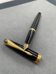 D【18金】万年筆 パーカー　PARKER  エリプス 18K ブラック  K18　Q M