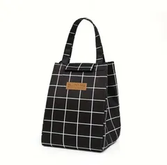 【保温・保冷 ランチバッグ】チェック柄 お弁当  保冷・保温 ランチトートバッグ お弁当バッグ 通勤 通学