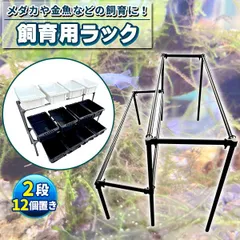 Amazon | おひさまめだか メダカ飼育ラック (黒, 2段12個置き