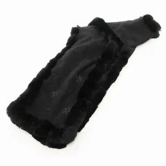 アンテプリマ ANTEPRIMA マフラー ウールカシミヤ ラビットファー スワロフスキー 黒 ブラック /UO ■GY99のサムネイル
