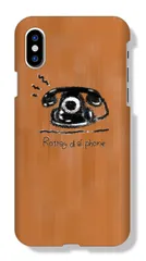 Xperia XZ1 SO-01K SOV36 701SO ケース カバー エクスペリアXZ1 スマホケース ハードケース レトロ ビンテージ 大人 かわいい シンプル 黒電話 おしゃれ 人気 カラー06