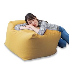 スクエアMAX オークベージュ 洗えるカバー クッション ビーズ 特大 ビーズクッション 座椅子 ソファ ソファー フロアソファ 大きいクッション スクエアタイプ ビーンズMAX 体にフィットする 約82×82×42cm たっぷりの厚みで包まれる幸せ 大きいビ