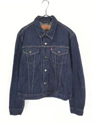 レディース 古着 00s Euro Levi's 70590 0402 4th タイプ 濃紺 デニム ジャケット Gジャン ロング丈 L 古着 