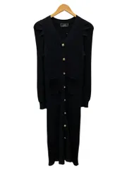 Rady (レディ) ニットワンピース ロング 金釦 リブ FY0243C M ブラック レディース/065