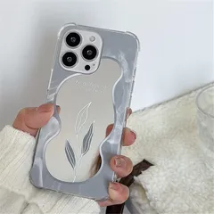 iphone14plus ケース 韓国 おしゃれ 鏡 花 個性 創意 人気順 アイフォン14plus ケース あいふぉん14plus ケース 透明なエッジ シルバー ミラー付き iphone ケース 全面保護 超軽量 薄型 スマホカバー スマホケース 耐衝 1