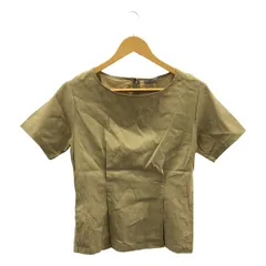 theory luxe / セオリーリュクス | ストレッチ リネンレーヨン 半袖 ブラウス | 38 | ベージュ | レディース