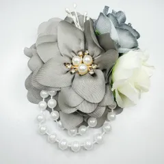 コサージュ 卒園式　卒業式　入園式入学式 結婚式 発表会 ＊フォーマルコサージュ＊パールブローチD25