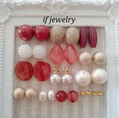 ボルドー系 ビーズetc 28点アソートセット