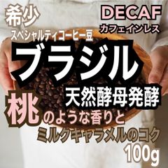 デカフェ/カフェインレス　ブラジル　ドナネネン農園　天然酵母発酵　自家焙煎　スペシャルティコーヒー豆　100g