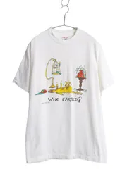 【お得なクーポン配布中!】 90s USA製 キャラクター ジョーク イラスト プリント Tシャツ メンズ L 古着 オールド メッセージ グラフィック シングルステッチ ギャグ
