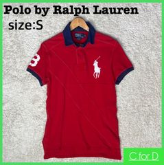 ★Polo by Ralph Lauren★Sサイズ 半袖 ポロシャツ ラルフローレン メンズ 赤 レッド 馬 ロゴ トップス カジュアル ヴィンテージ