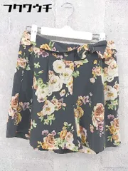 ◇ mimi&roger ミミアンドロジャー 花柄 ウエストリボン ショートパンツ サイズ36 ブラック マルチ レディース 【中古】 【1002802338458】のサムネイル