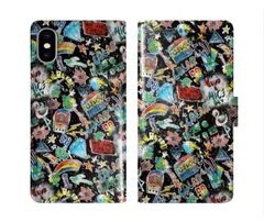 [iPhone11 Pro Max] iPhone15 ケース スカラー スマホケース 手帳型 iPhone16 ケース iPhone 16 15 14 13 SE 第3世代 第2世代 スマホカバー 全機種対応 手帳 ScoLar フラミンゴ 虹 スター ダイ