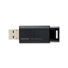 エレコム SSD 外付け ポータブル 250GB 小型 ノック式 USB3.2（Gen1）対応 ブラック PS4/PS4Pro/PS5 ESD-EPK0250GBK