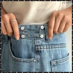 ウエスト調整アジャスター セット 韓国風ウエスト調整用バックル レディース 大人メタルボタン 便利 流行 取り付け簡単 セルフサイズお直し ベルト不要 服飾雑貨デニムズボン 金具 男女兼用コーデ小物 飾りボタンデイジー